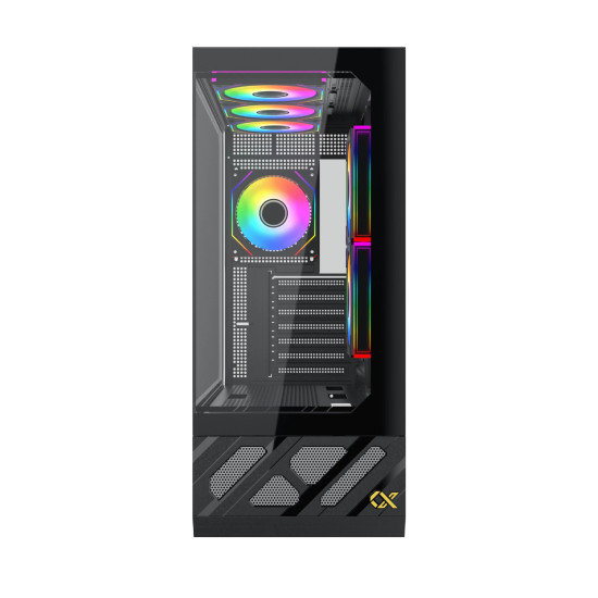 Кутия за компютър Xigmatek Case ATX - Alphard Pro - 6 inch LCD Display, 6 ARGB Fans