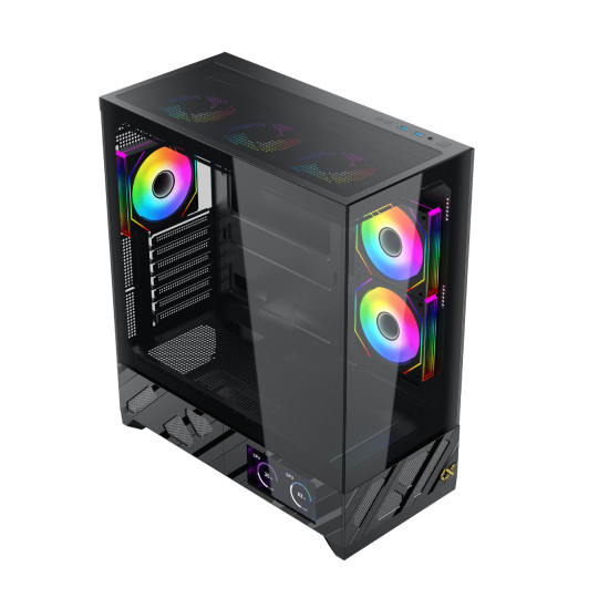 Кутия за компютър Xigmatek Case ATX - Alphard Pro - 6 inch LCD Display, 6 ARGB Fans