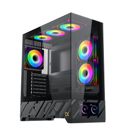 Кутия за компютър Xigmatek Case ATX - Alphard Pro - 6 inch LCD Display, 6 ARGB Fans