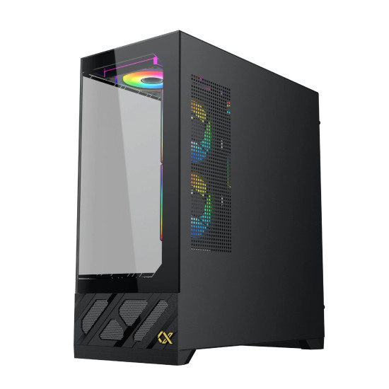 Кутия за компютър Xigmatek Case ATX - Alphard Pro - 6 inch LCD Display, 6 ARGB Fans