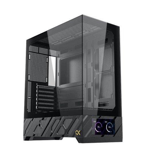 Кутия за компютър Xigmatek Case ATX - Alphard Pro - 6 inch LCD Display, 6 ARGB Fans