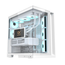 Кутия за компютър Xigmatek Case ATX - Aqua 7 Arctic - 8 ARGB Fans, USB-C