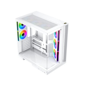 Кутия за компютър Xigmatek Case ATX - Aqua 7 Arctic - 8 ARGB Fans, USB-C
