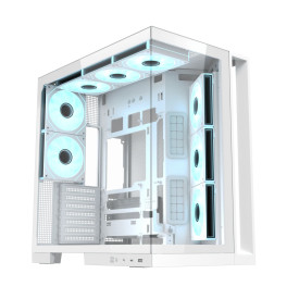 Кутия за компютър Xigmatek Case ATX - Aqua 7 Arctic - 8 ARGB Fans, USB-C