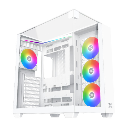 Кутия за компютър Xigmatek AQUA V ARCTIC - 7 ARGB Fans, White