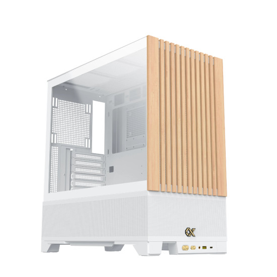Кутия за компютър Xigmatek Case EATX - Endorphin WD Arctic, Addressable RGB, Wood