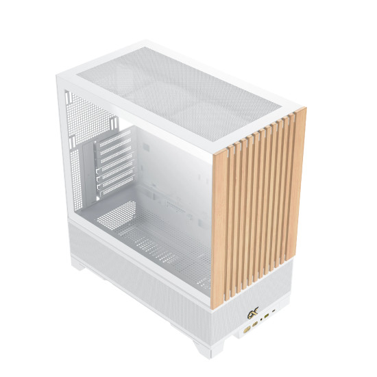 Кутия за компютър Xigmatek Case EATX - Endorphin WD Arctic, Addressable RGB, Wood