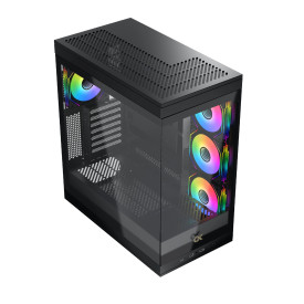 Кутия за компютър Xigmatek Case EATX - Meta - 4 x 120 mm ARGB fans