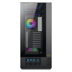 Кутия за компютър Xigmatek Case EATX - Vision Pro - 8 ARGB Fans, LCD Display Panel, Smart Fan Control