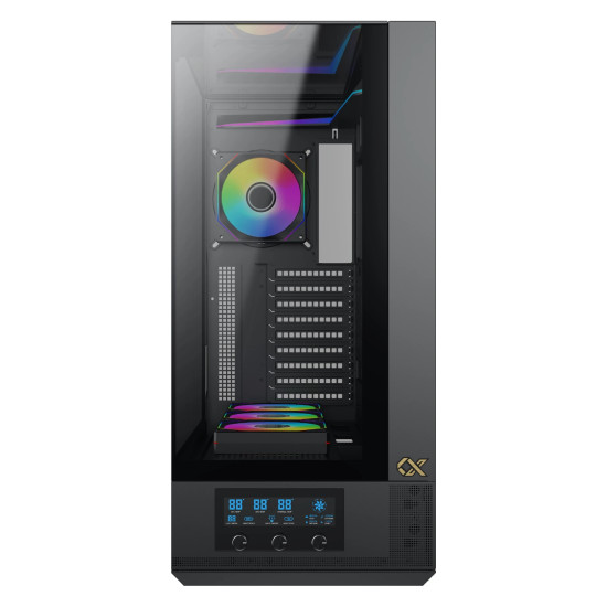 Кутия за компютър Xigmatek Case EATX - Vision Pro - 8 ARGB Fans, LCD Display Panel, Smart Fan Control