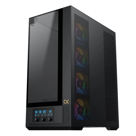 Кутия за компютър Xigmatek Case EATX - Vision Pro - 8 ARGB Fans, LCD Display Panel, Smart Fan Control