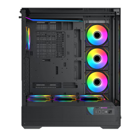 Кутия за компютър Xigmatek Case EATX - Vision Pro - 8 ARGB Fans, LCD Display Panel, Smart Fan Control