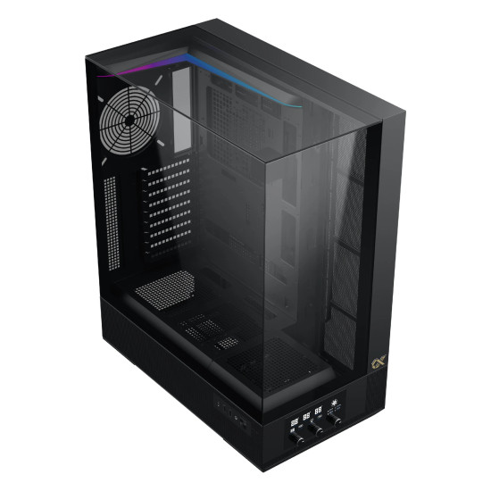 Кутия за компютър Xigmatek Case EATX - Vision Pro - 8 ARGB Fans, LCD Display Panel, Smart Fan Control
