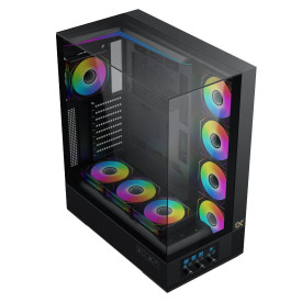 Кутия за компютър Xigmatek Case EATX - Vision Pro - 8 ARGB Fans, LCD Display Panel, Smart Fan Control