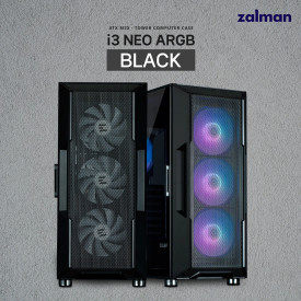 Кутия за компютър Zalman Case ATX - i3 NEO ARGB - Mesh, aRGB, Tempered Glass, Black