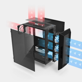 Кутия за компютър Zalman Case ATX - i3 NEO ARGB - Mesh, aRGB, Tempered Glass, Black