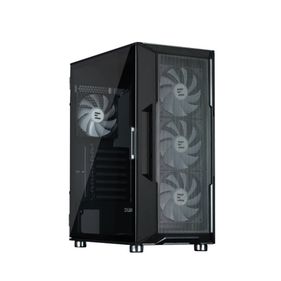 Кутия за компютър Zalman Case ATX - i3 NEO ARGB - Mesh, aRGB, Tempered Glass, Black