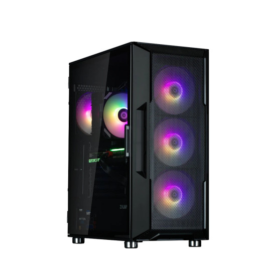 Кутия за компютър Zalman Case ATX - i3 NEO ARGB - Mesh, aRGB, Tempered Glass, Black