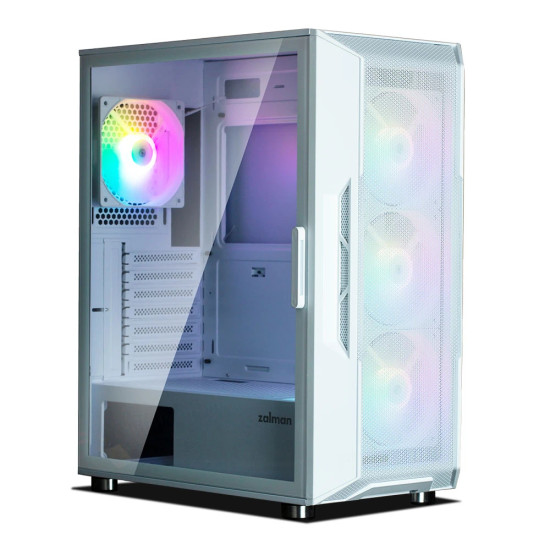 Кутия за компютър Zalman Case ATX - I3 NEO White - RGB, Mesh