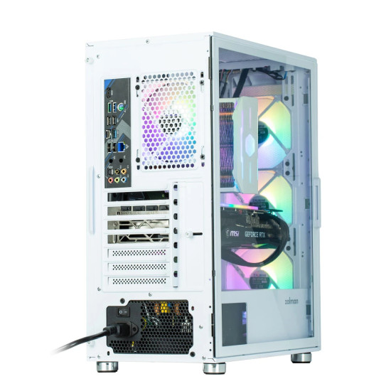 Кутия за компютър Zalman Case ATX - I3 NEO White - RGB, Mesh