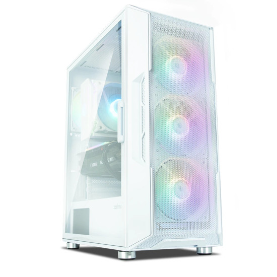 Кутия за компютър Zalman Case ATX - I3 NEO White - RGB, Mesh