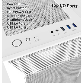 Кутия за компютър Zalman Case ATX - I3 NEO White - RGB, Mesh