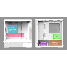 Кутия за компютър Zalman Case mATX - P10 White