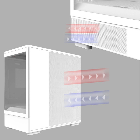 Кутия за компютър Zalman Case mATX - P10 White