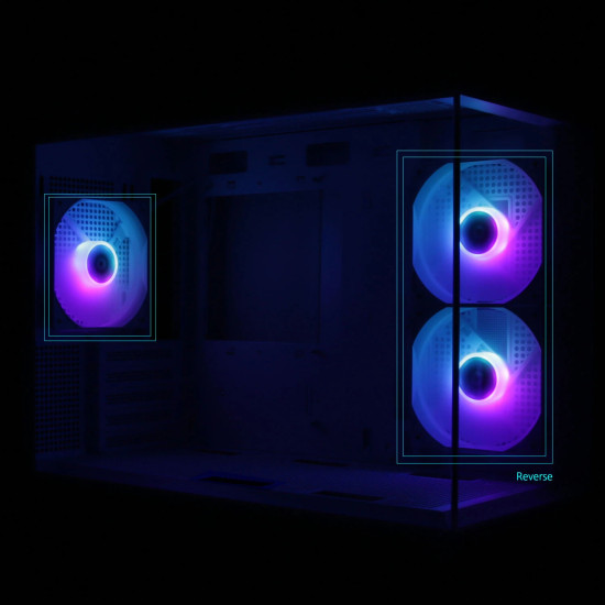 Кутия за компютър Zalman Case mATX - P30 Black - aRGB, Tempered Glass
