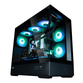 Кутия за компютър Zalman Case mATX - P30 Black - aRGB, Tempered Glass