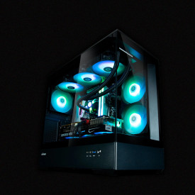 Кутия за компютър Zalman Case mATX - P30 Black - aRGB, Tempered Glass
