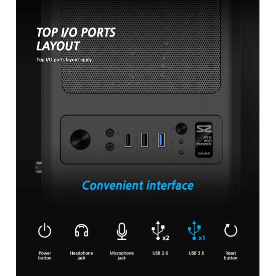 Кутия за компютър Zalman Case ATX - ZM-S2