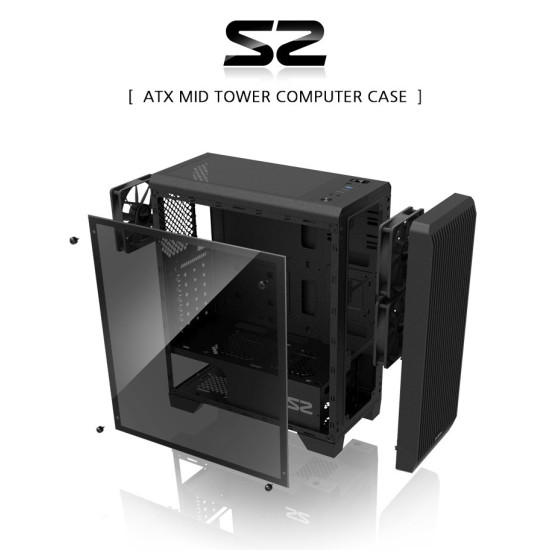 Кутия за компютър Zalman Case ATX - ZM-S2