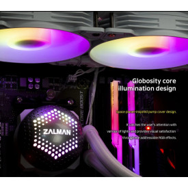 Водно охлаждане Zalman Water Cooling ALPHA 28 WHITE - Addressable RGB - LGA1700/AM5