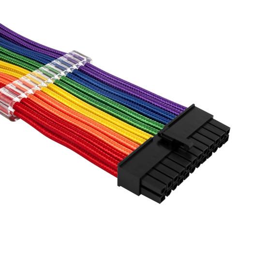 Комплект модинг кабели 1stPlayer Custom Modding Cable Kit Rainbow - ATX24P, EPS, PCI-e - RB-001