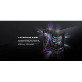 Кутия за компютър 1stPlayer Case ATX - PB8 Black - 3 x 120 mm A-RGB fans included, USB-C