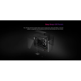 Кутия за компютър 1stPlayer Case ATX - PB8 Black - 3 x 120 mm A-RGB fans included, USB-C