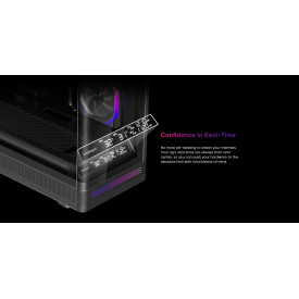 Кутия за компютър 1stPlayer Case ATX - PB8 Black - 3 x 120 mm A-RGB fans included, USB-C