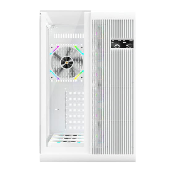 Кутия за компютър 1stPlayer Case ATX - RT7 White - LED display