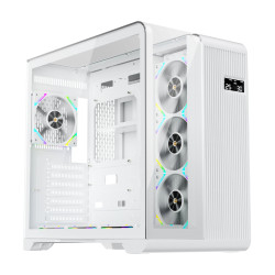 Кутия за компютър 1stPlayer Case ATX - RT7 White - LED display