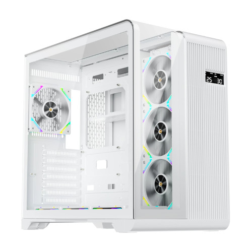 Кутия за компютър 1stPlayer Case ATX - RT7 White - LED display