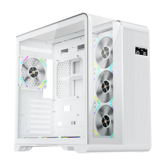 Кутия за компютър 1stPlayer Case ATX - RT7 White - LED display