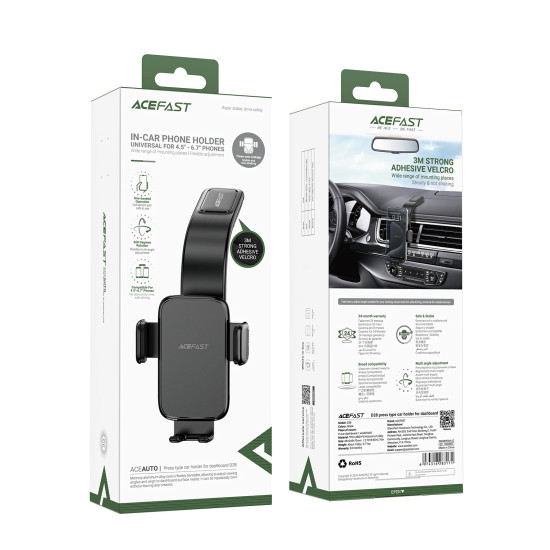 Стойка за телефон за кола Acefast Car phone holder - 360 degree - D28 Black