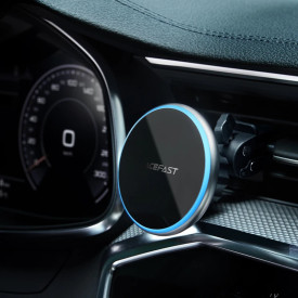 Стойка за телефон за кола Acefast Car phone holder - for Air vent, Wireless Magnetic Wireless Charging - D3 - Silver