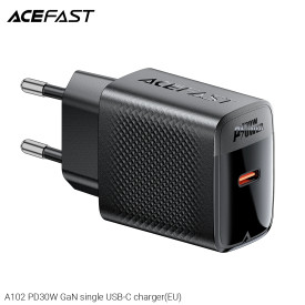 Зарядно Acefast Charger Wall GaN PD30W - A102 - USB-C x 1, Black