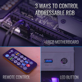 Комплект вентилатори AeroCool Fan Pack 3-in-1 3x120mm - Mirage 12 Pro - Addressable RGB with Hub, Remote - ACF3-MR10227.11