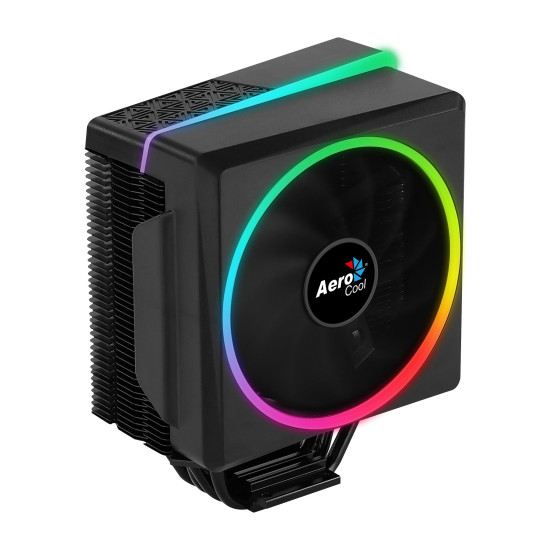 Охладител за процесор AeroCool CPU Cooler - Cylon 4 BLACK aRGB PWM - ACTC-CL30410.01