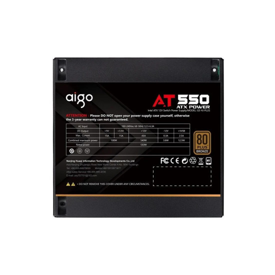 Захранване Aigo AT750 750W, 80 Plus Bronze, ATX