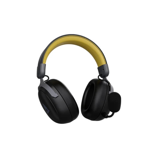 Безжични слушалки Ajazz Wireless Gaming Headphones - AHM08 MAX Black, Gray, Yellow - Bluetooth , 2.4G