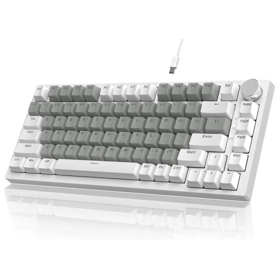 Клавиатура Ajazz Gaming Mechanical Keyboard AK820 - Mille feuille Yellow Switches [Linear] (English US), White Gray, White Light